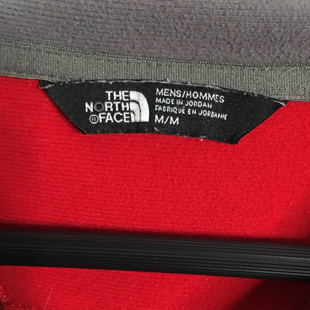 The Northface Half Zip Red Gray Pull Over Jacket … - image 6